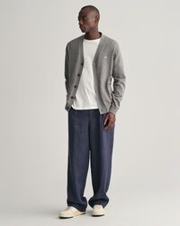 Cardigan col V en coton classique