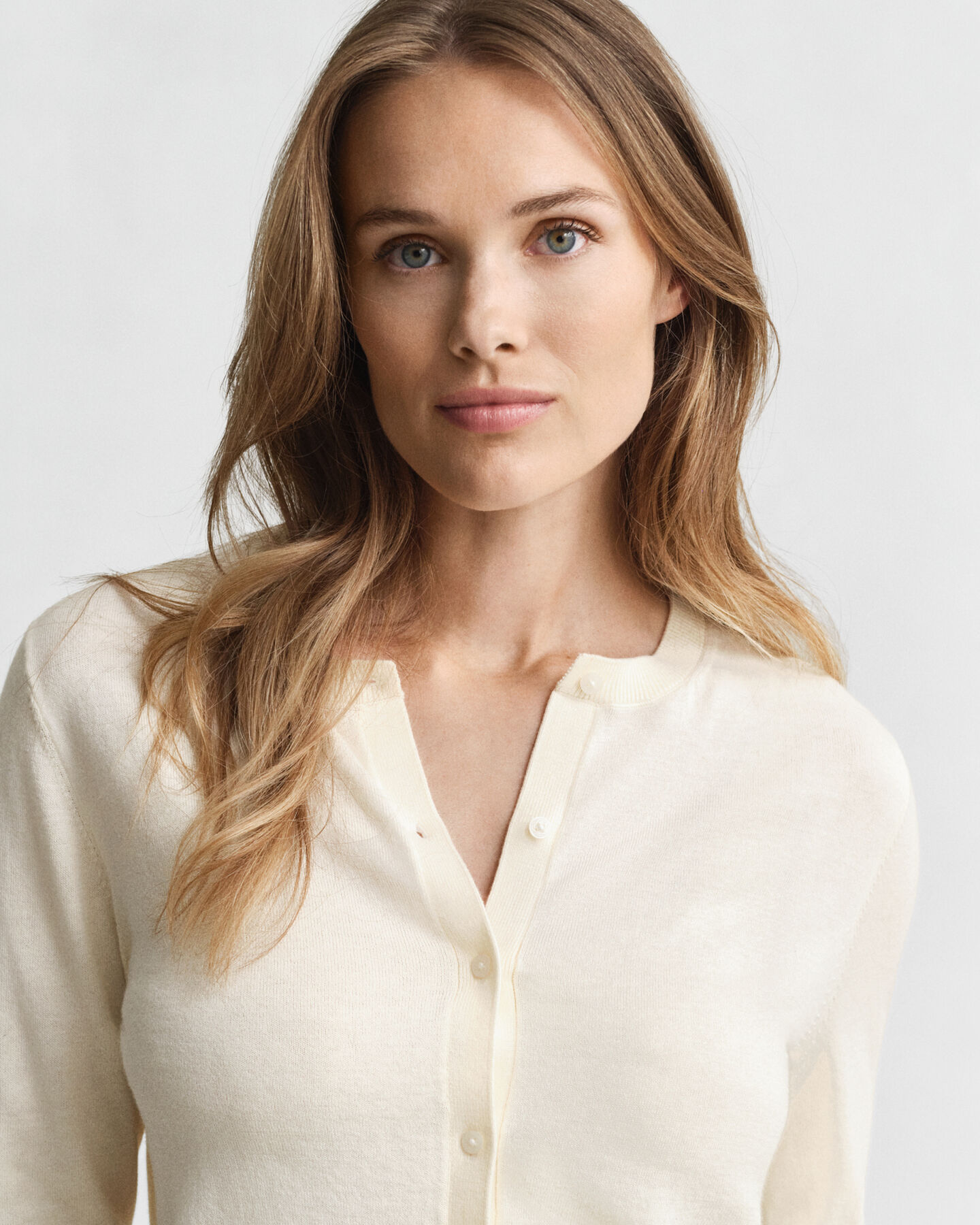 Cardigan col rond léger