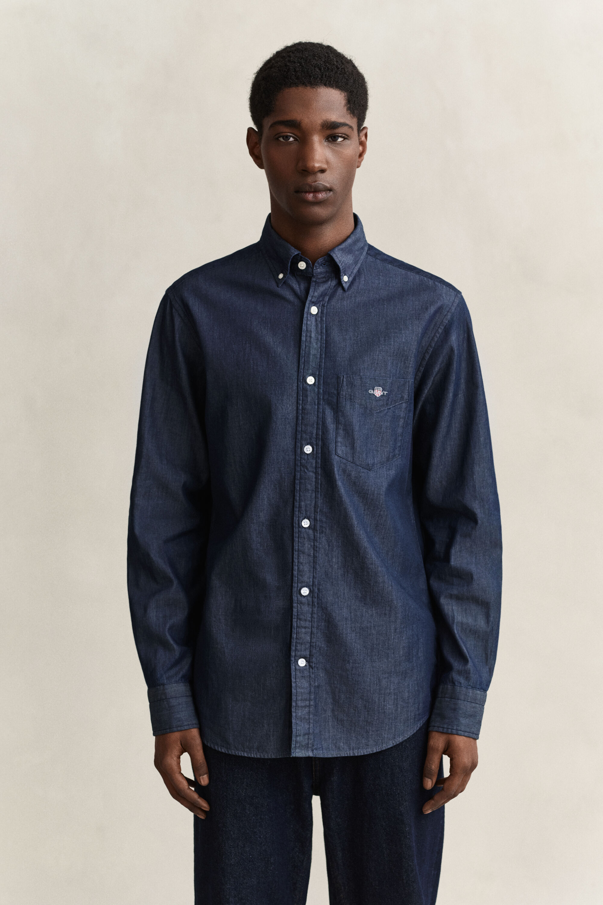 Chemise coupe regular indigo