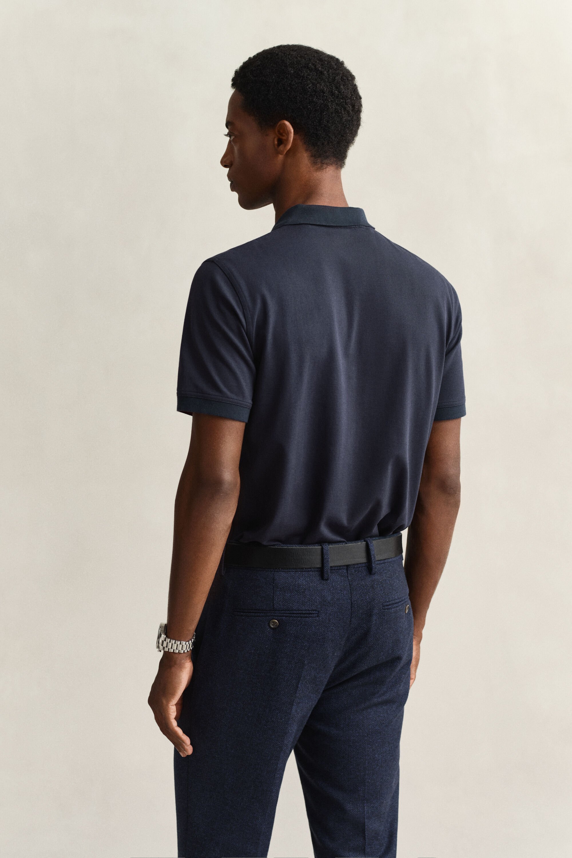 Polo en coton piqué contrastant