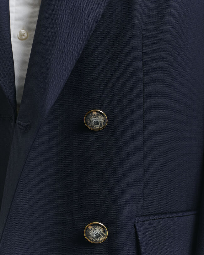 Veste blazer ultra-ample en laine Hopsack