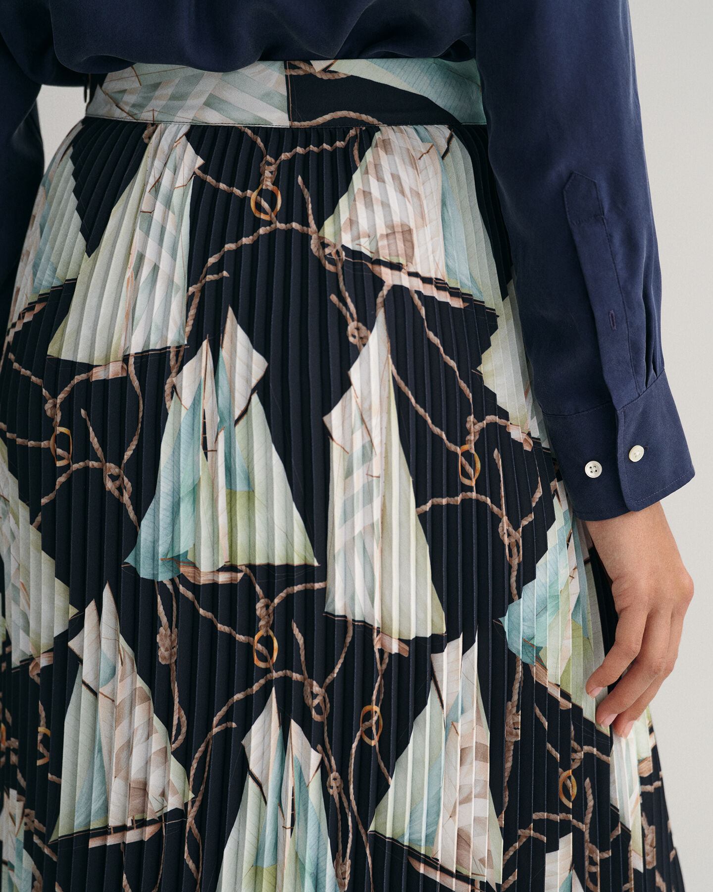 Jupe plissée à imprimé Sailing