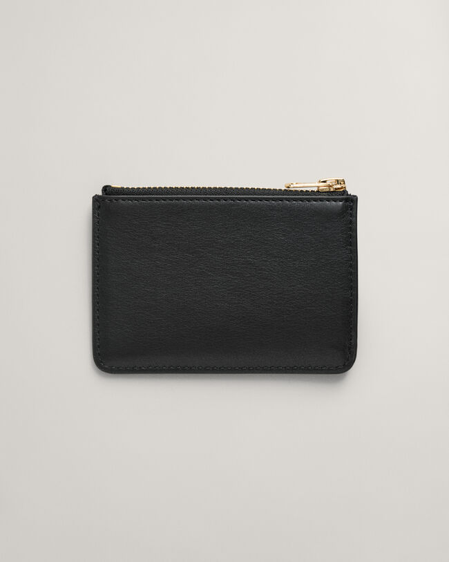 Pochette en cuir avec fermeture à zip