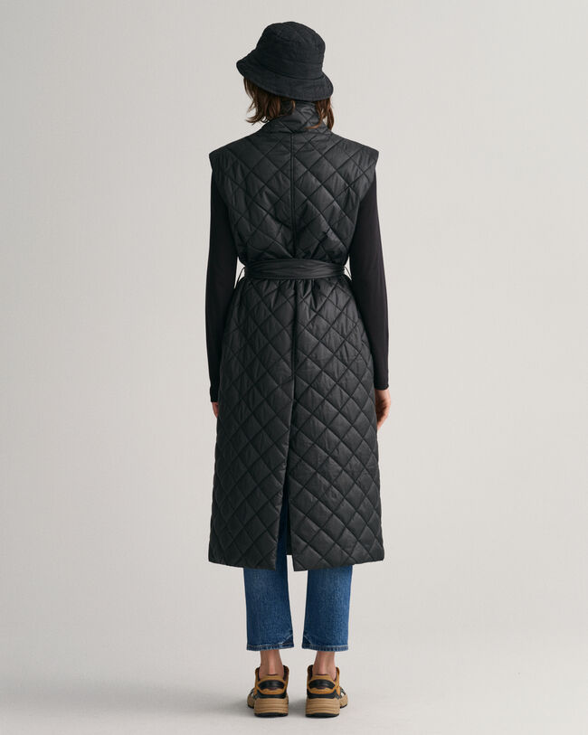 Doudoune sans manches longue matelass&eacute;e