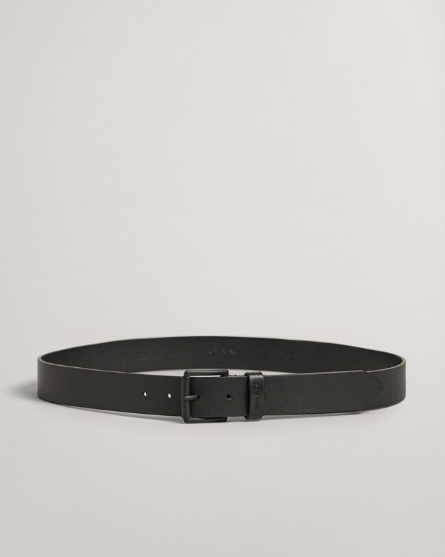 Ceinture en cuir avec boucle ton sur ton