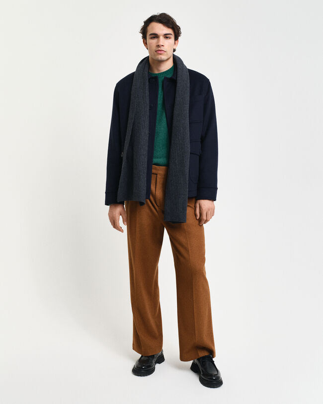 Pull ras du cou en laine m&eacute;lang&eacute;e