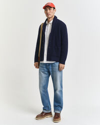 Cardigan en laine mélangée à col châle