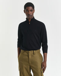 Pull à demi-zip en laine mérinos extrafine