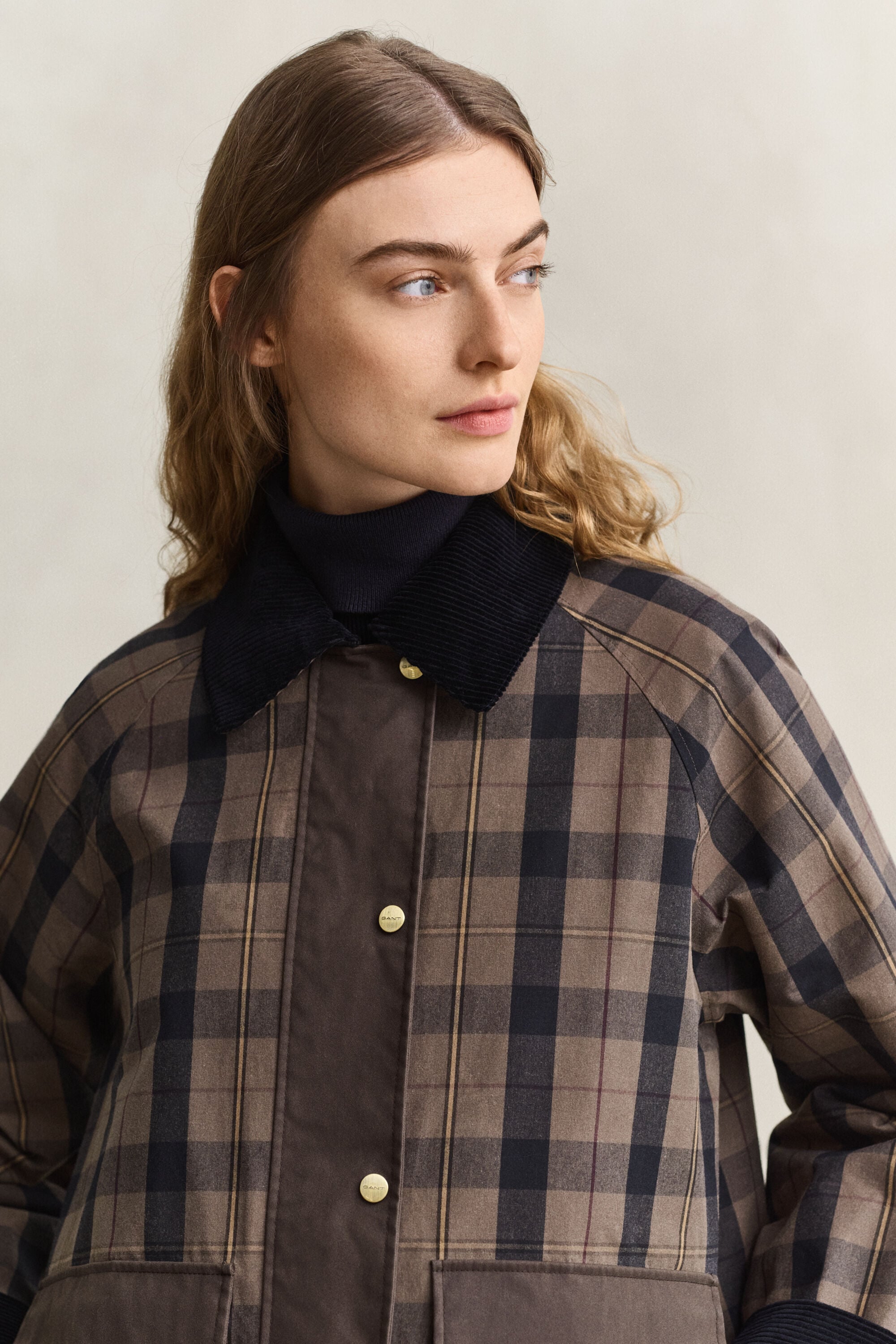 Veste cirée à carreaux