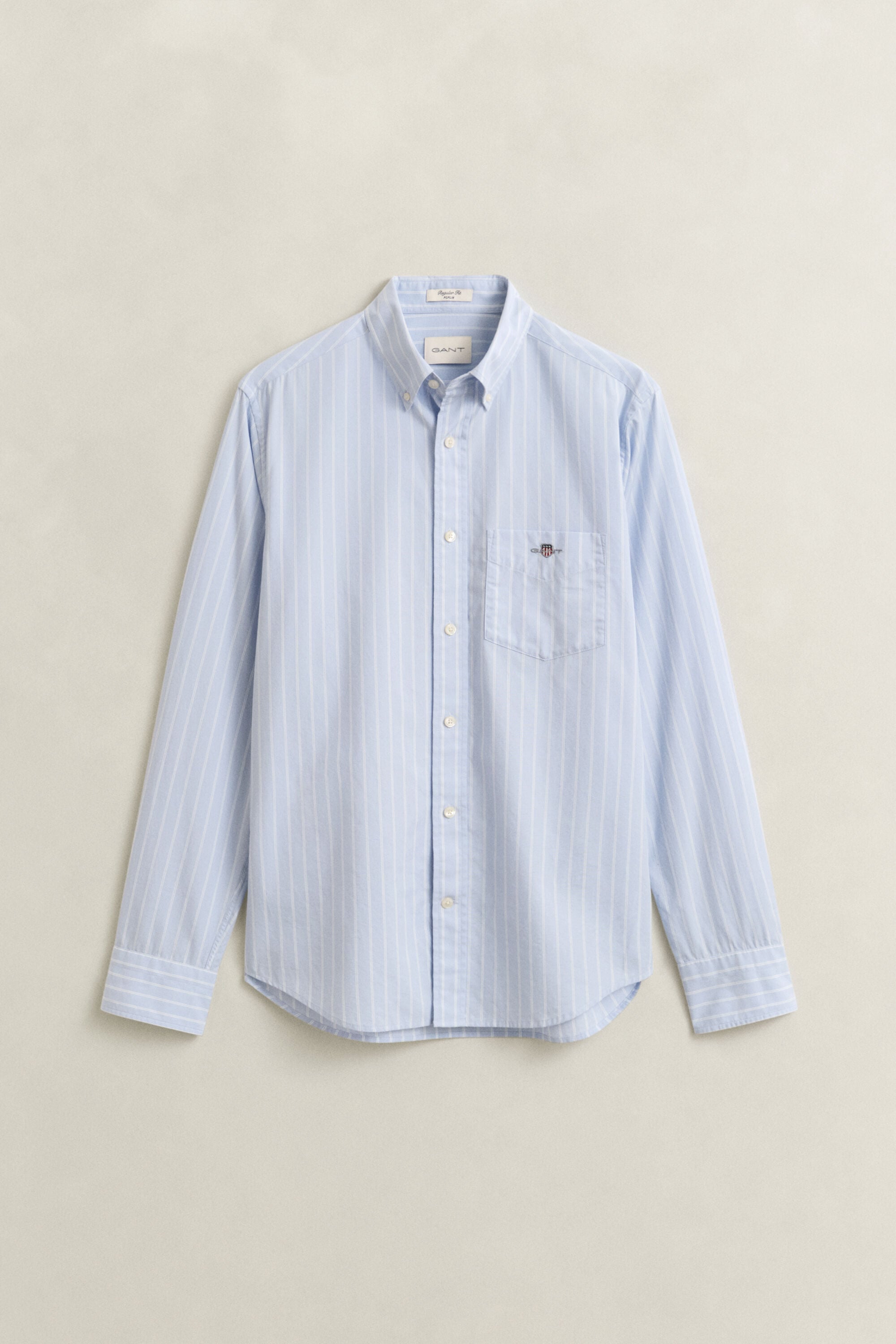 Chemise en popeline à rayures classique