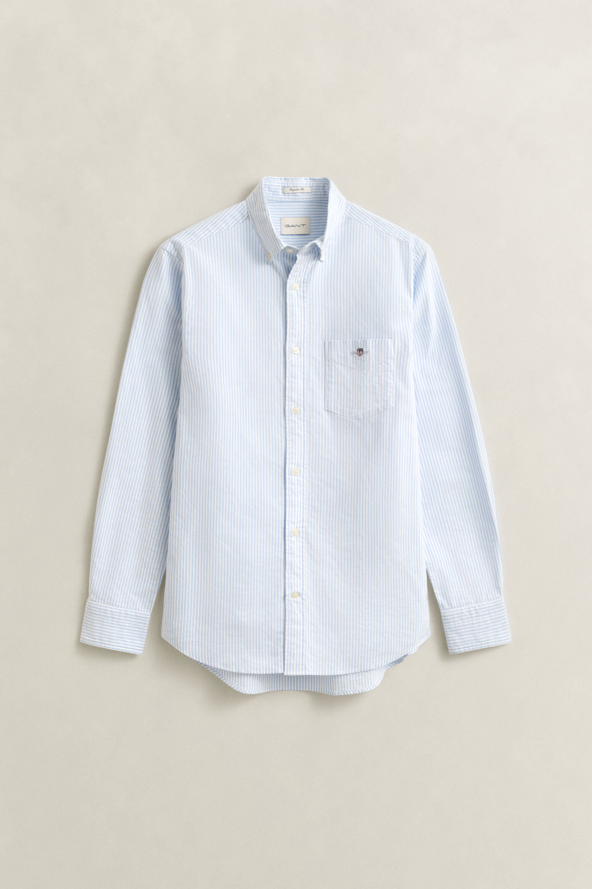 Chemise en coton Oxford regular classique à rayures