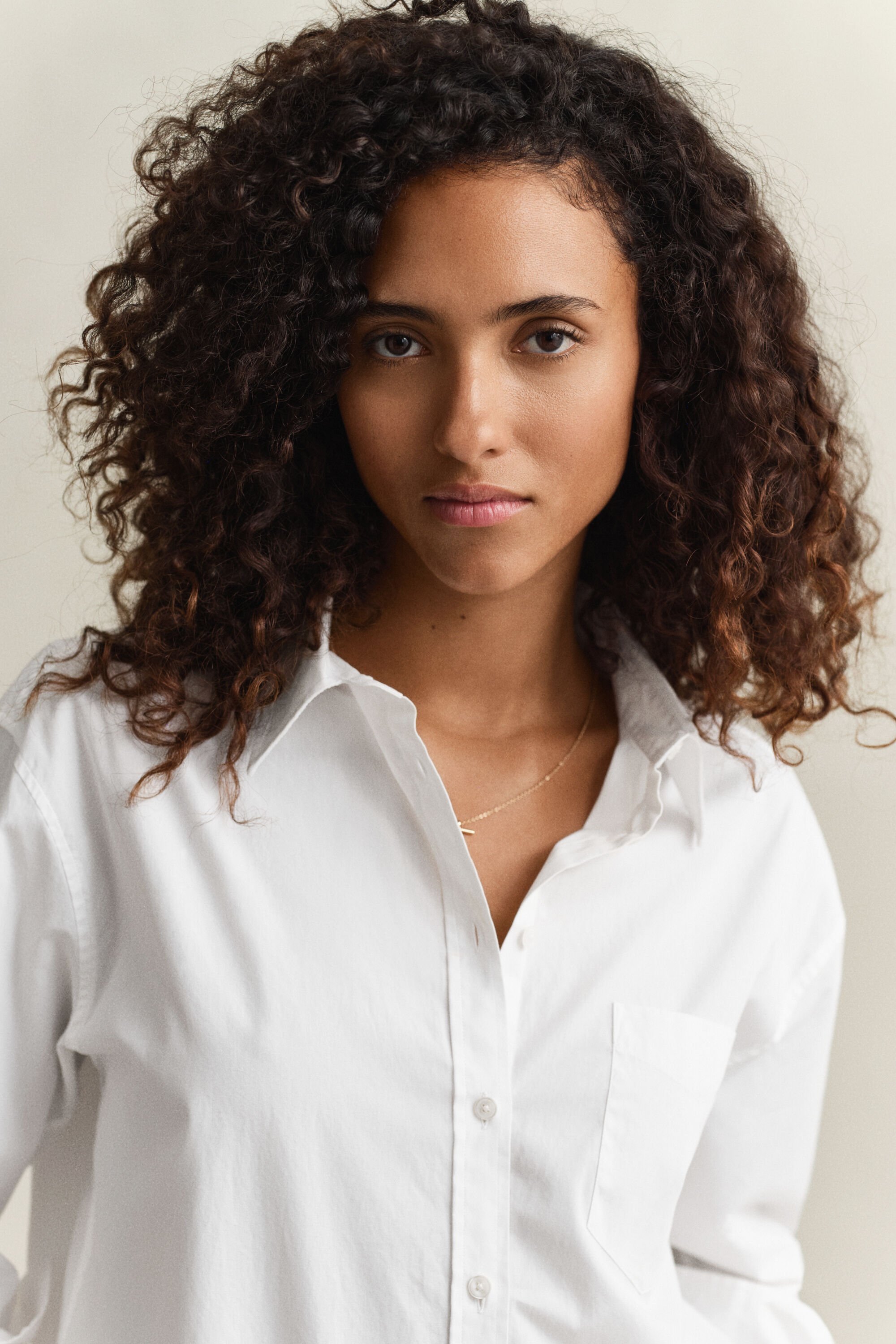 Chemise coupe décontractée en popeline classique