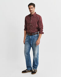 Chemise coupe regular en sergé imprimé cachemire