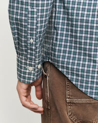 Chemise regular fit en popeline &agrave; petits carreaux
