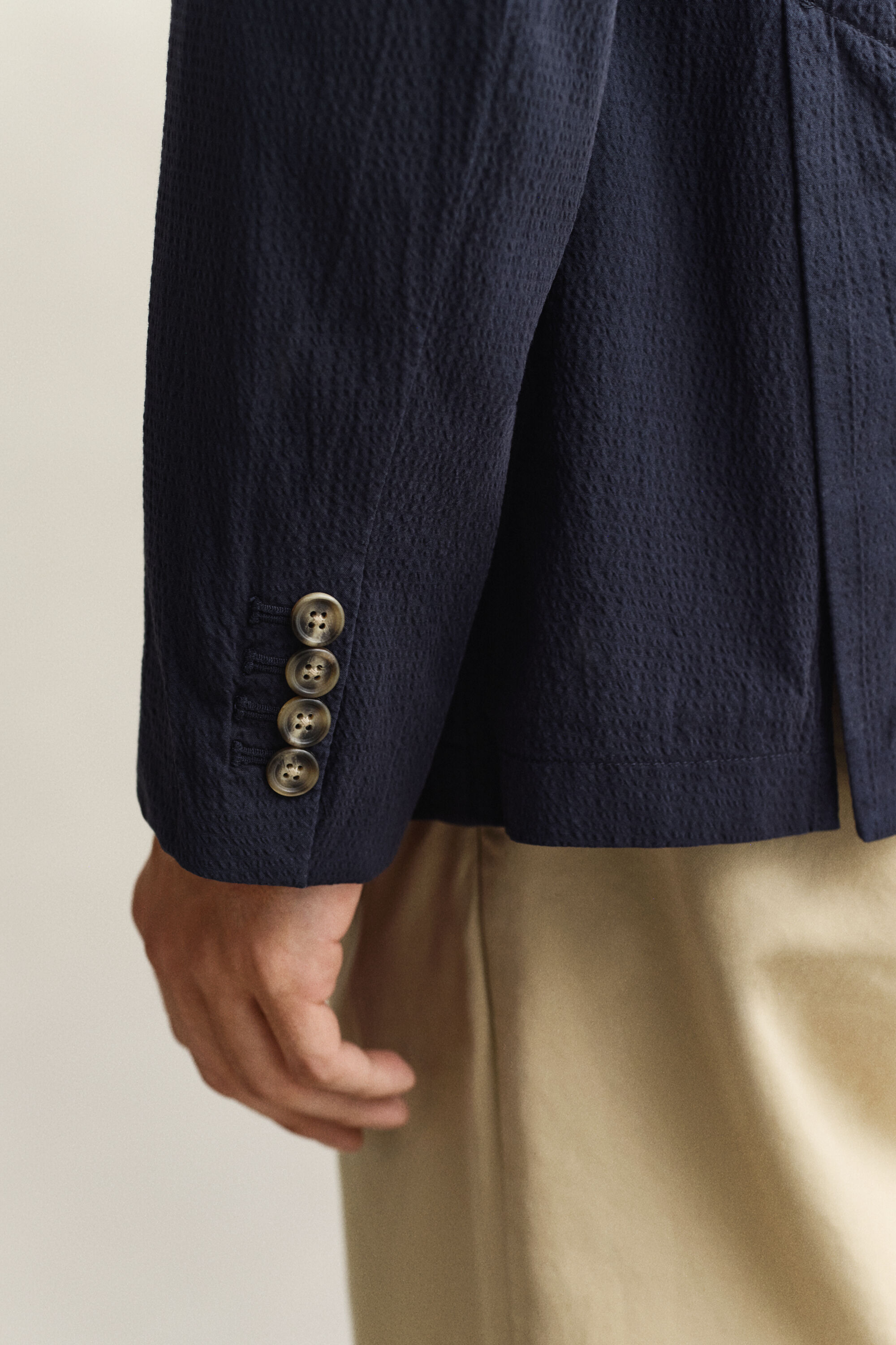 Veste blazer en seersucker