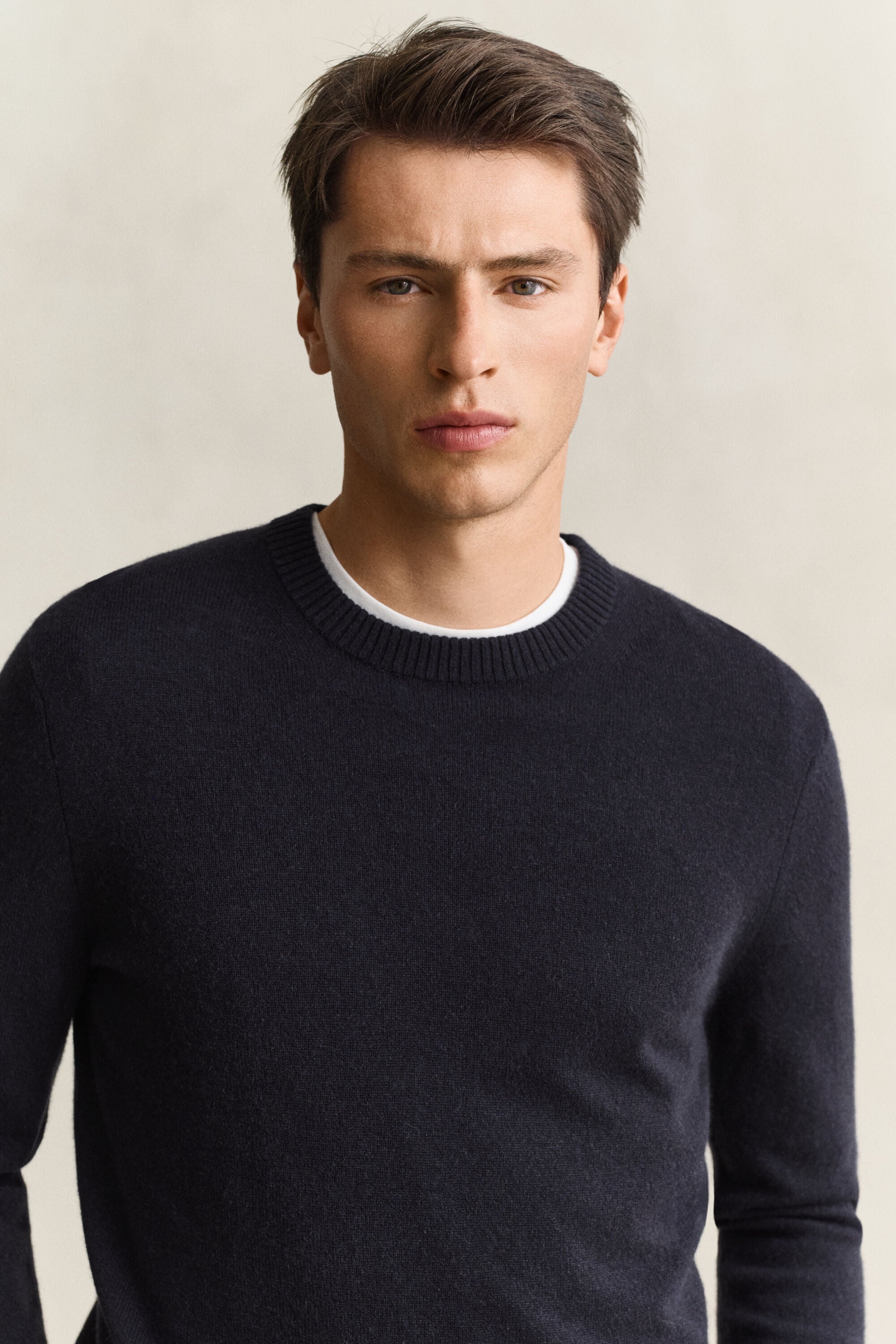Pull col rond en cachemire