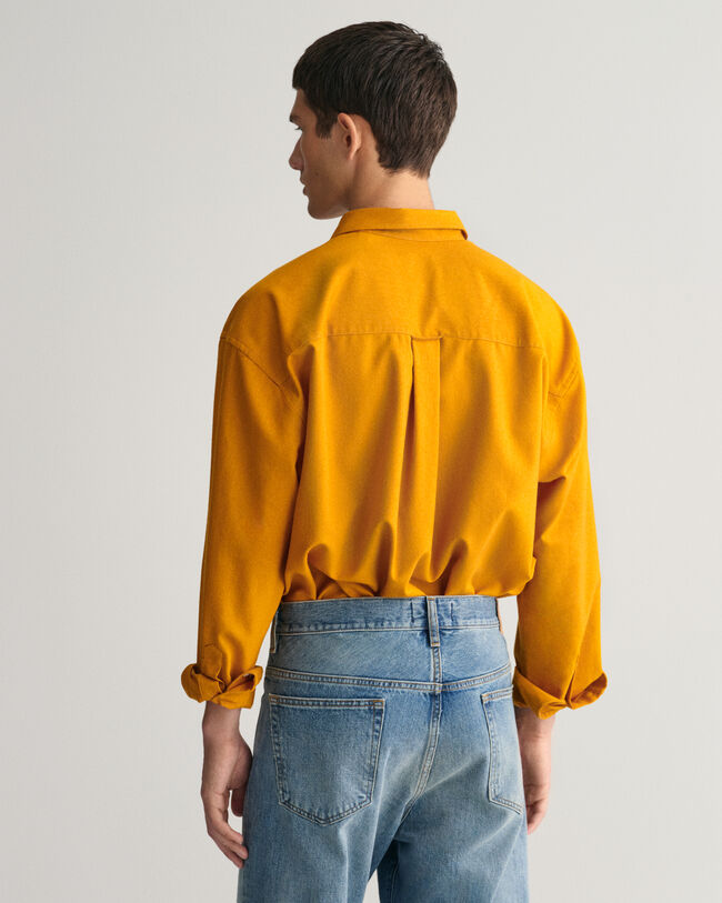 Chemise oversize en soie et laine mouchetée