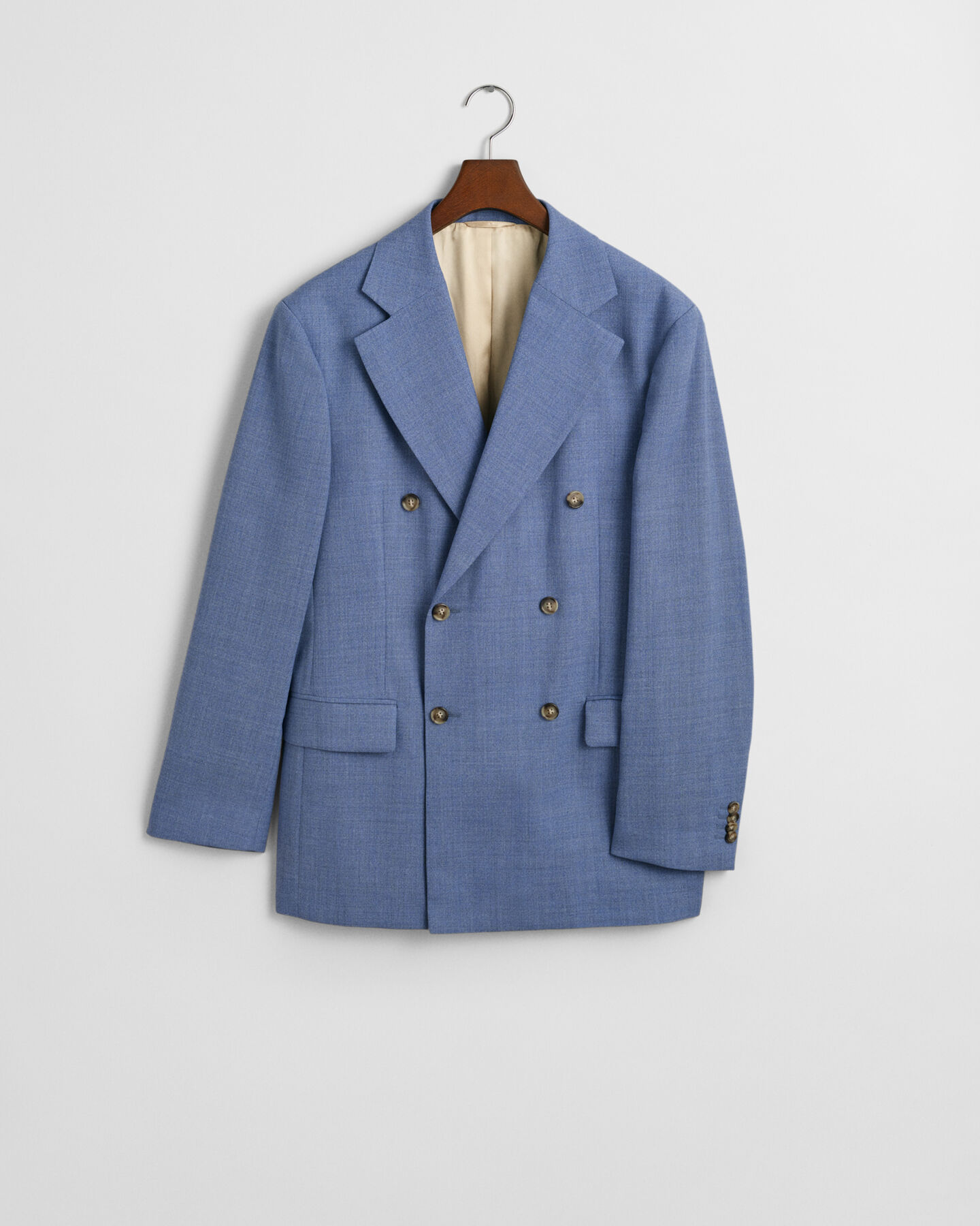 Veste de costume coupe regular en laine moulinée