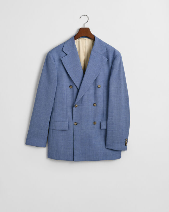 Veste de costume coupe regular en laine moulinée