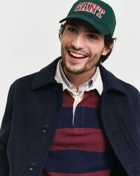 Polo Rugger en laine d'agneau extrafine &agrave; rayures