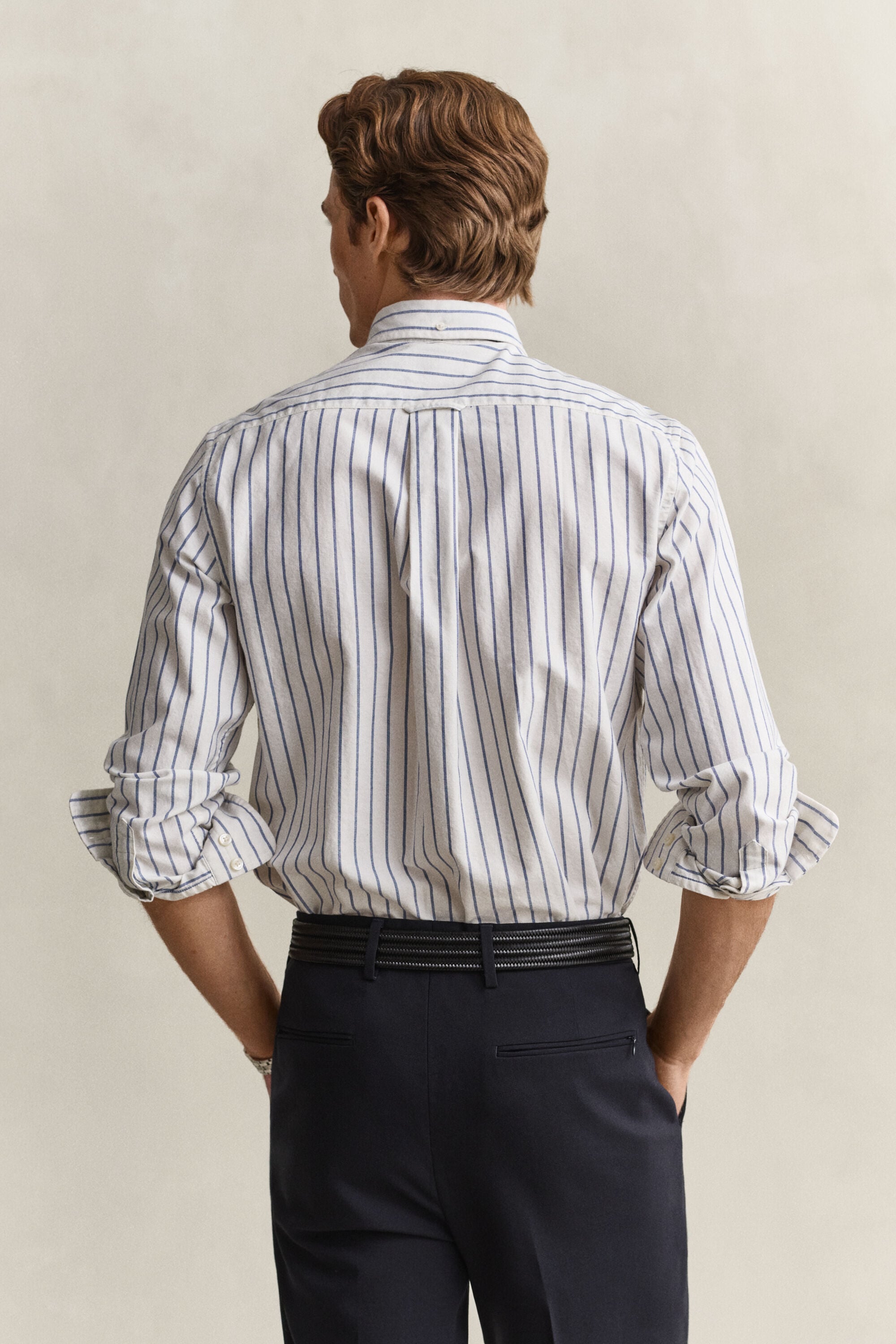 Chemise en coton Oxford classique à rayures