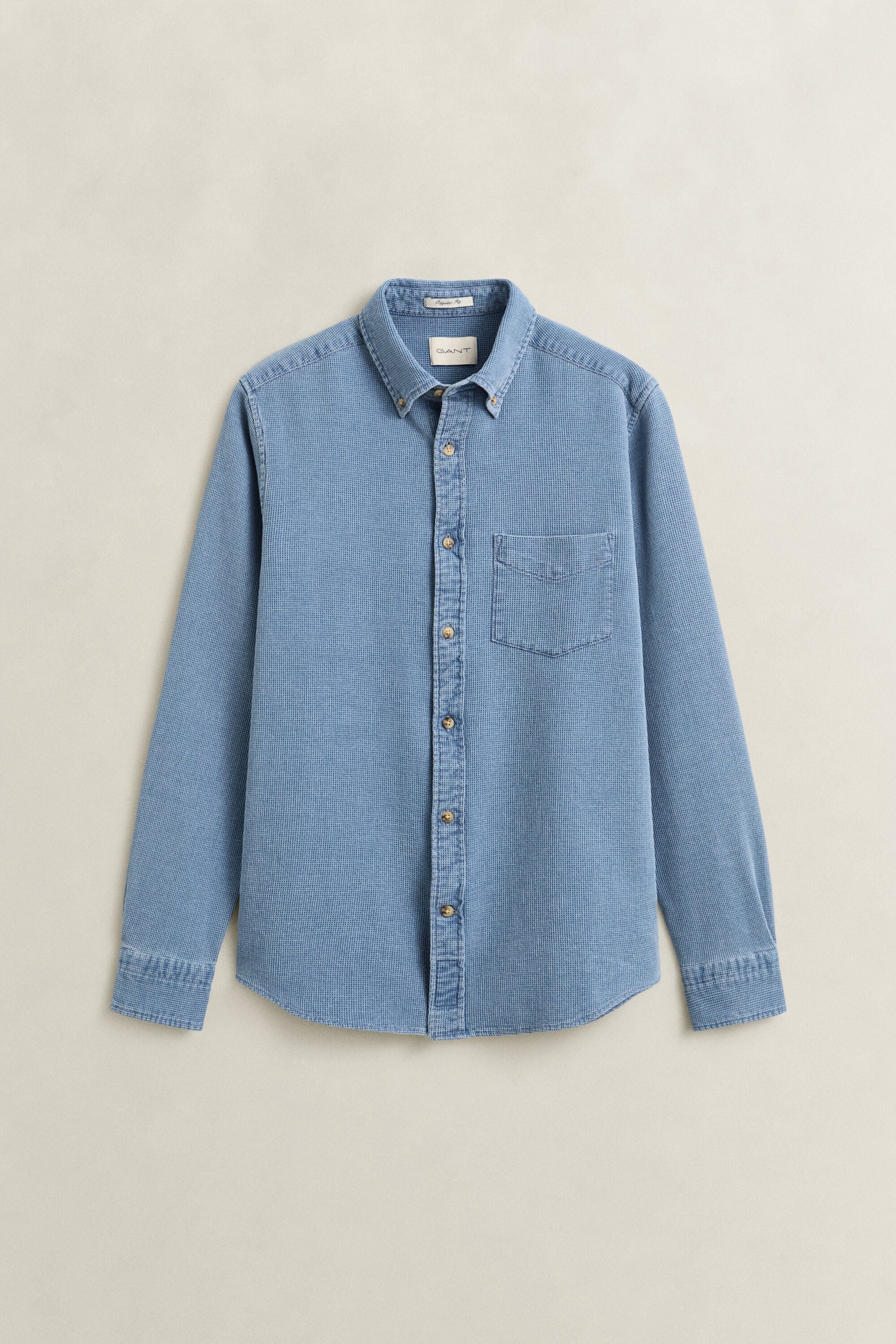 Chemise indigo gaufrée
