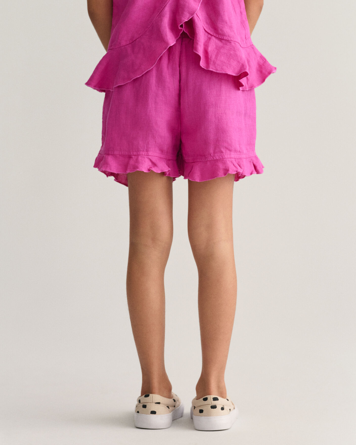 Short en lin volant&eacute; Girls