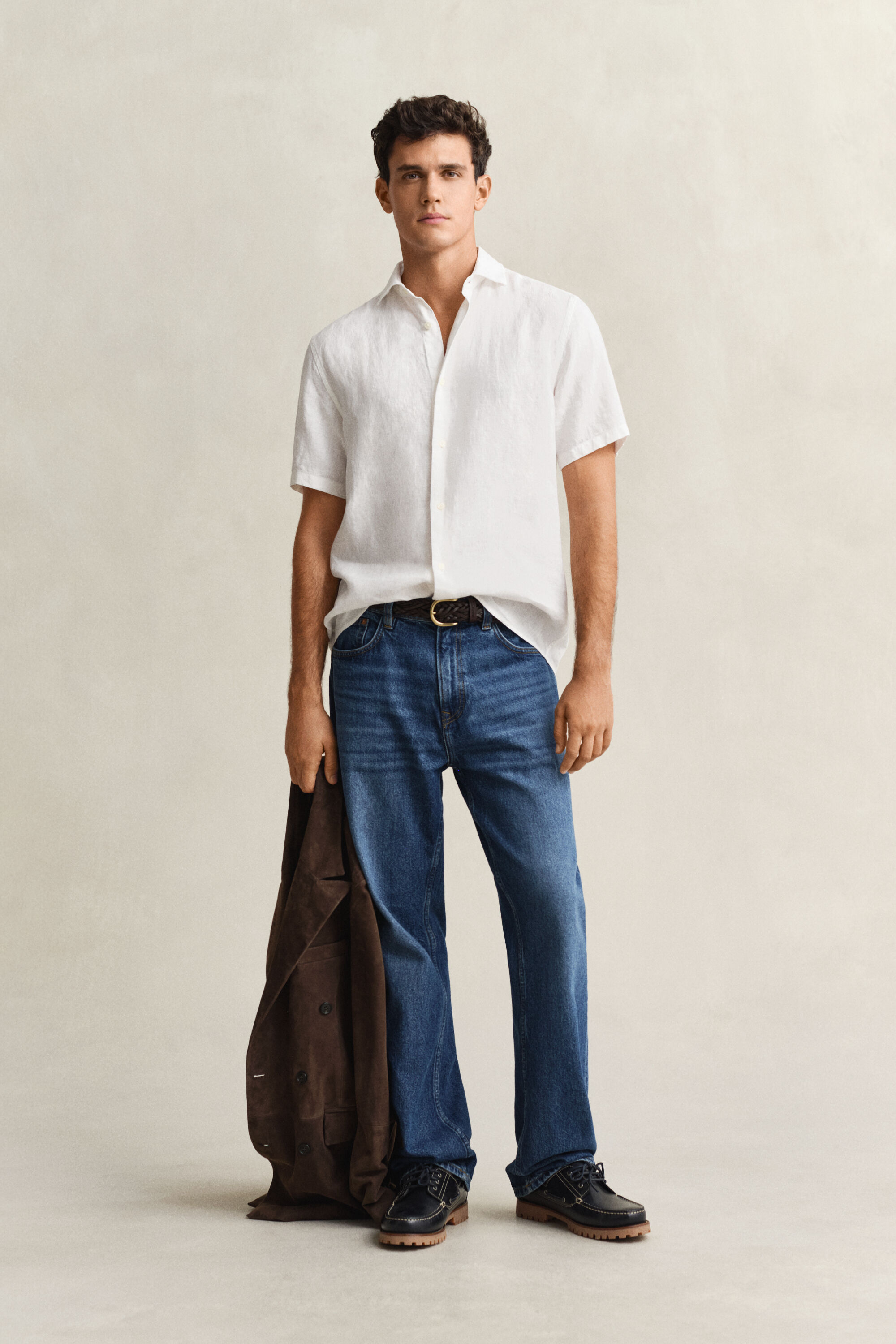 Chemise à manches courtes en lin