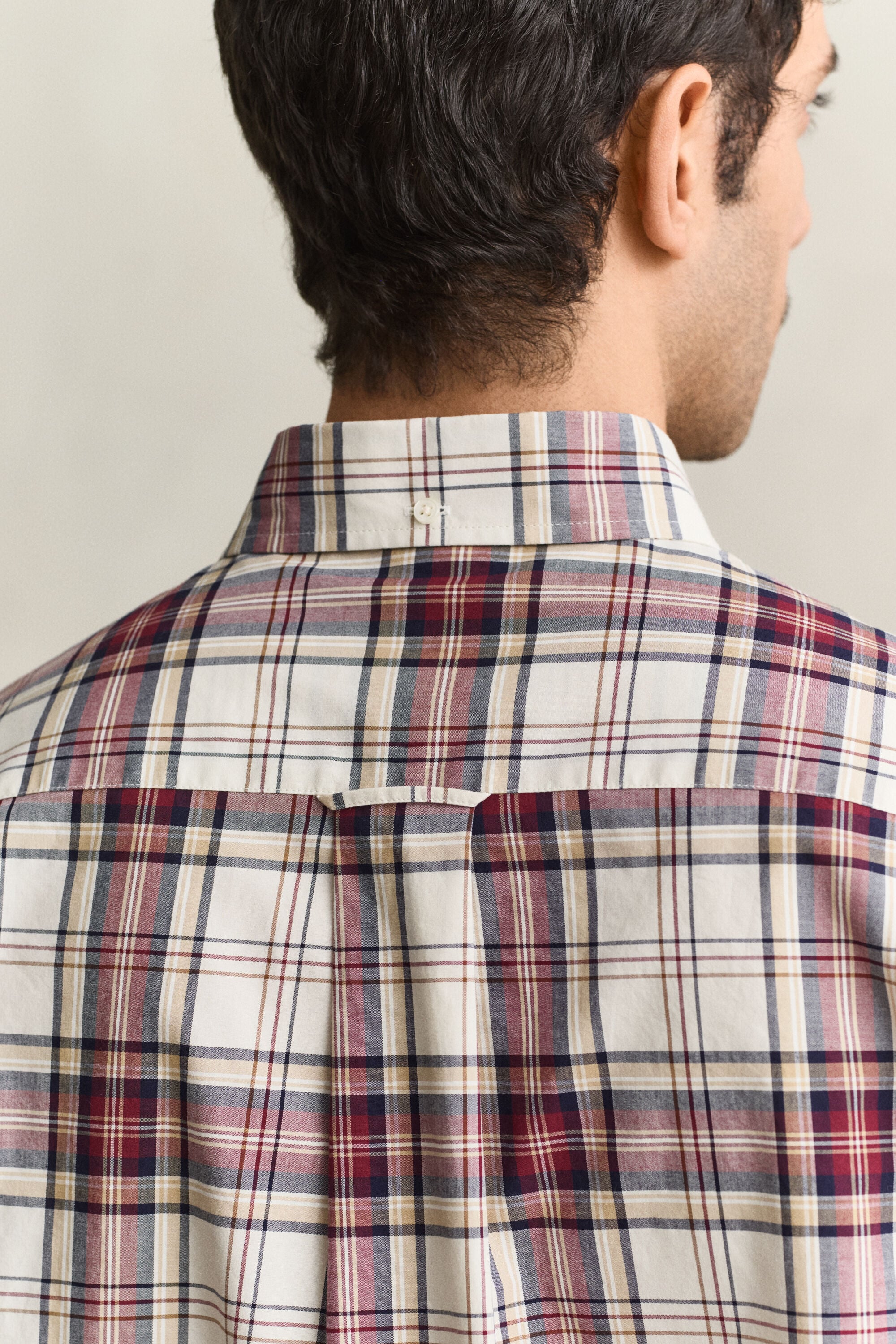 Chemise en popeline à carreaux
