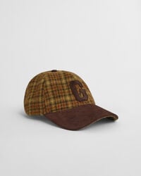 Casquette en laine à carreaux