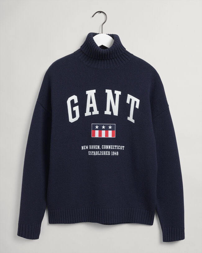 Pull col roulé Graphic