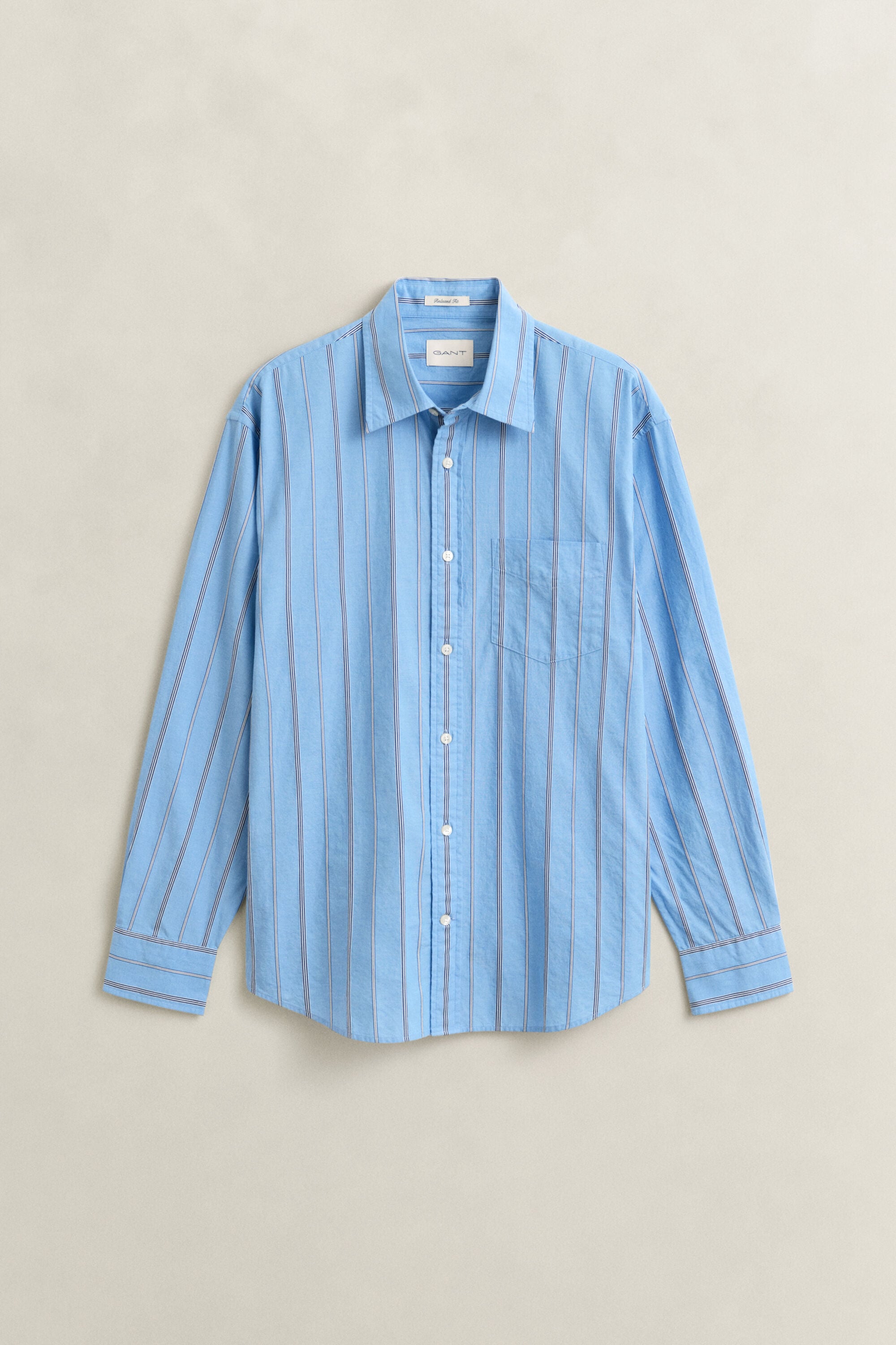 Chemise coupe décontractée à rayures Dobby