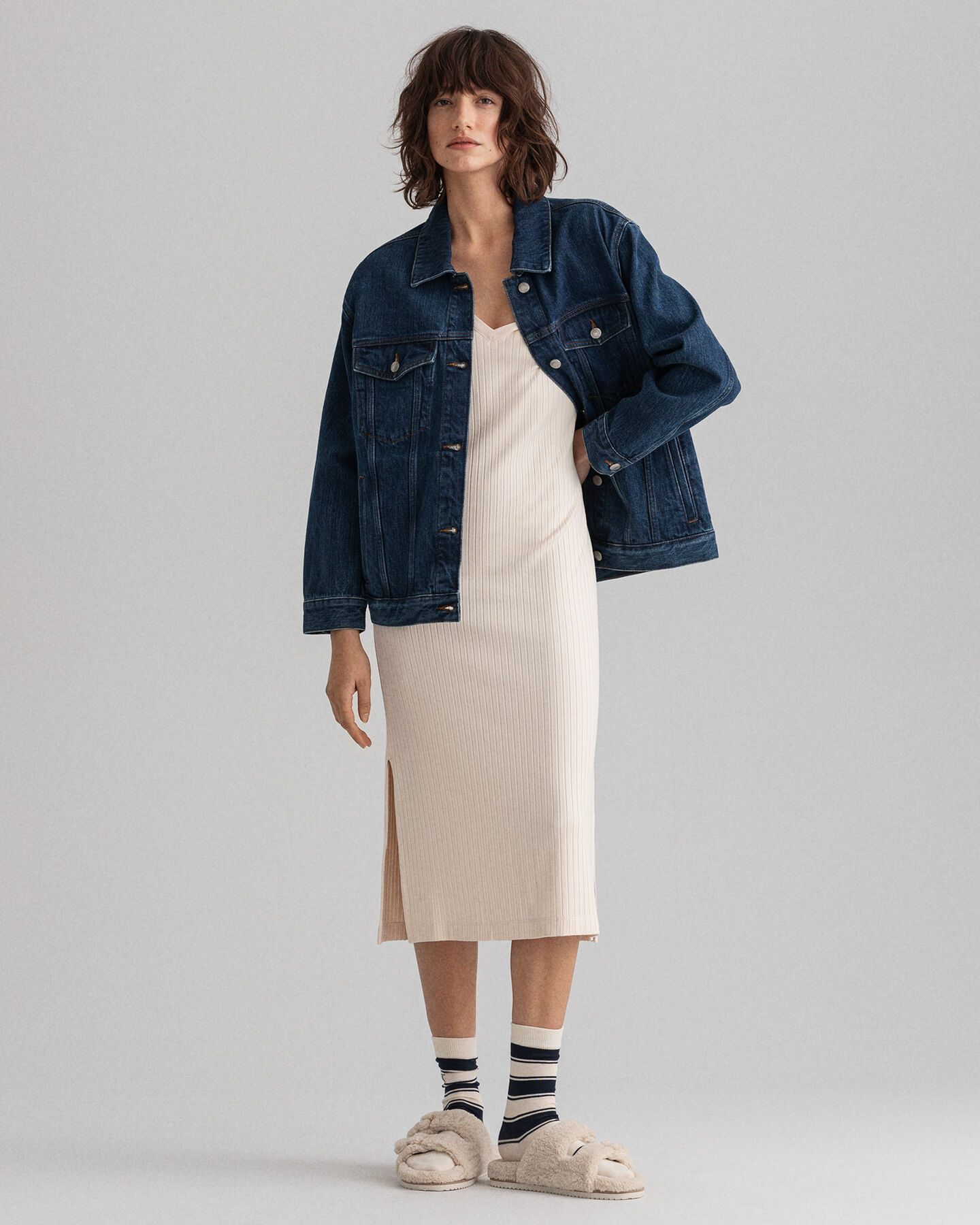 Robe en jersey fendue Detail