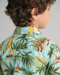 Chemise en coton &agrave; manches courtes Palm Print Kids