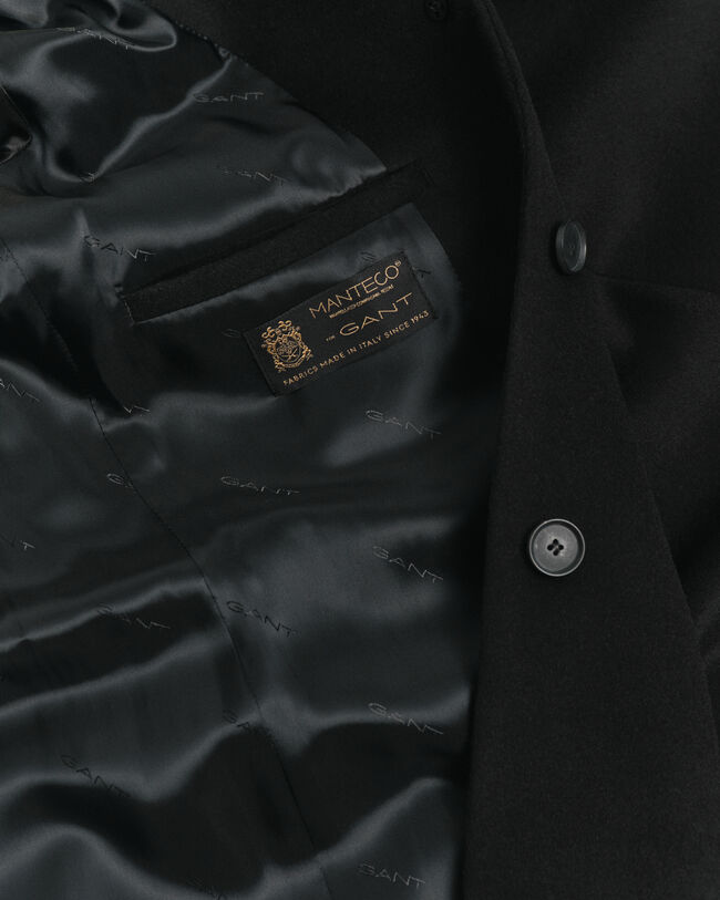 Manteau ajusté classique en laine mélangée