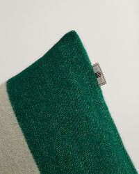 Housse de coussin en laine rayée
