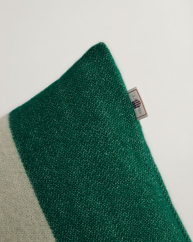 Housse de coussin en laine rayée