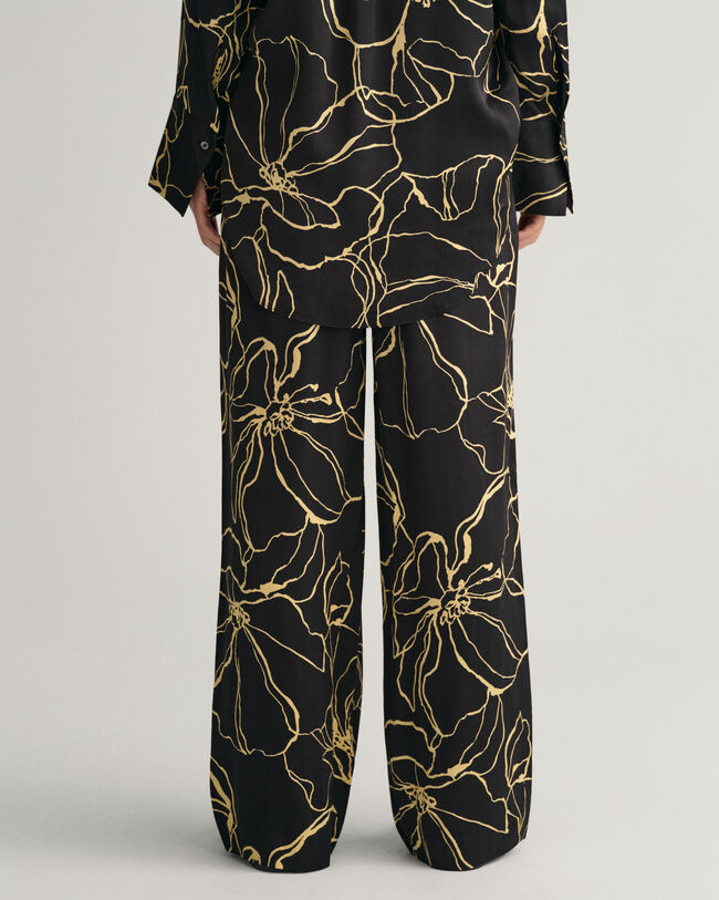 Pantalon &agrave; motif Line Drawing Pull-On