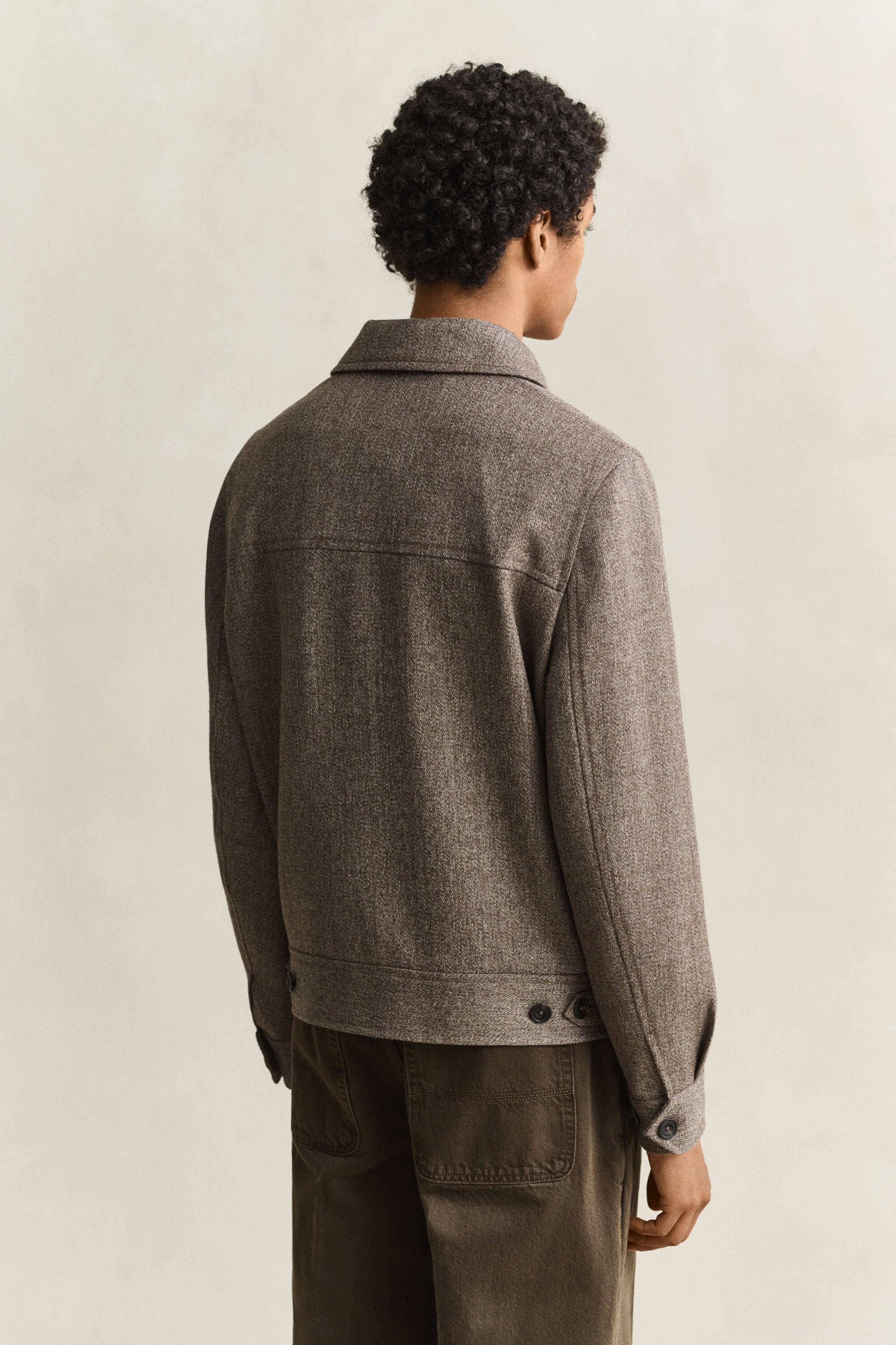 Veste en laine chinée