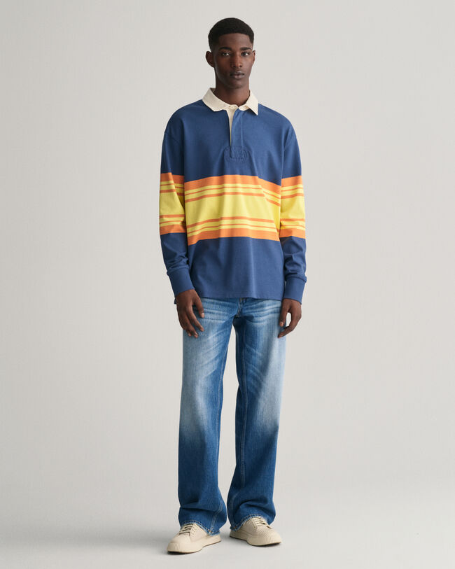 Jean coupe ample &agrave; d&eacute;lavage vintage