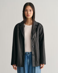 Veste blazer en cuir