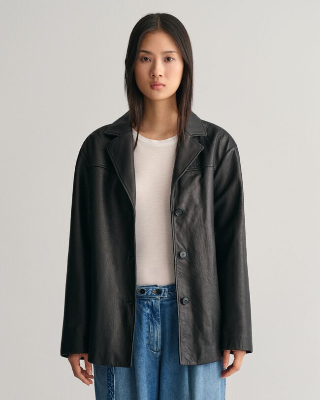 Veste blazer en cuir