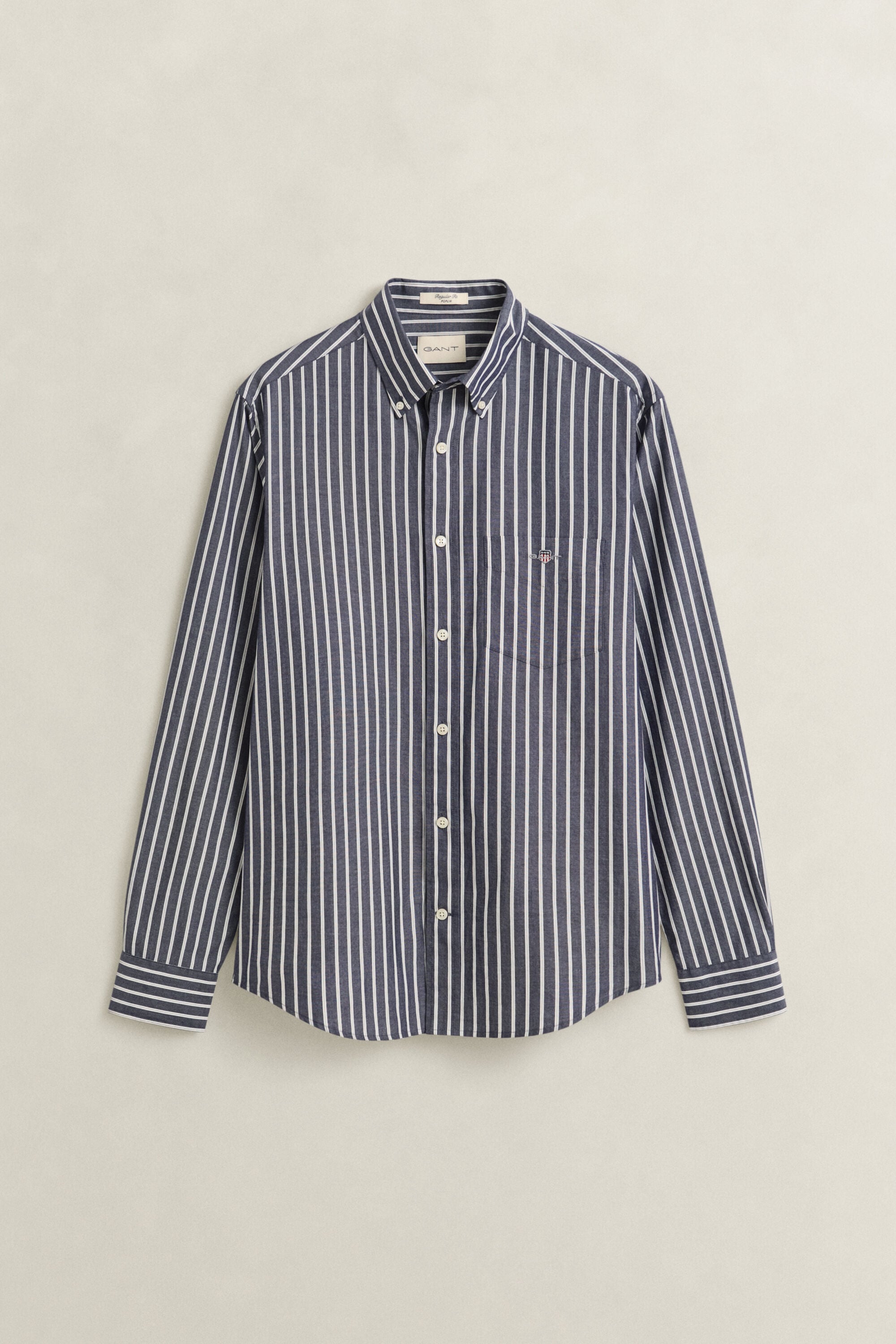Chemise en popeline à rayures