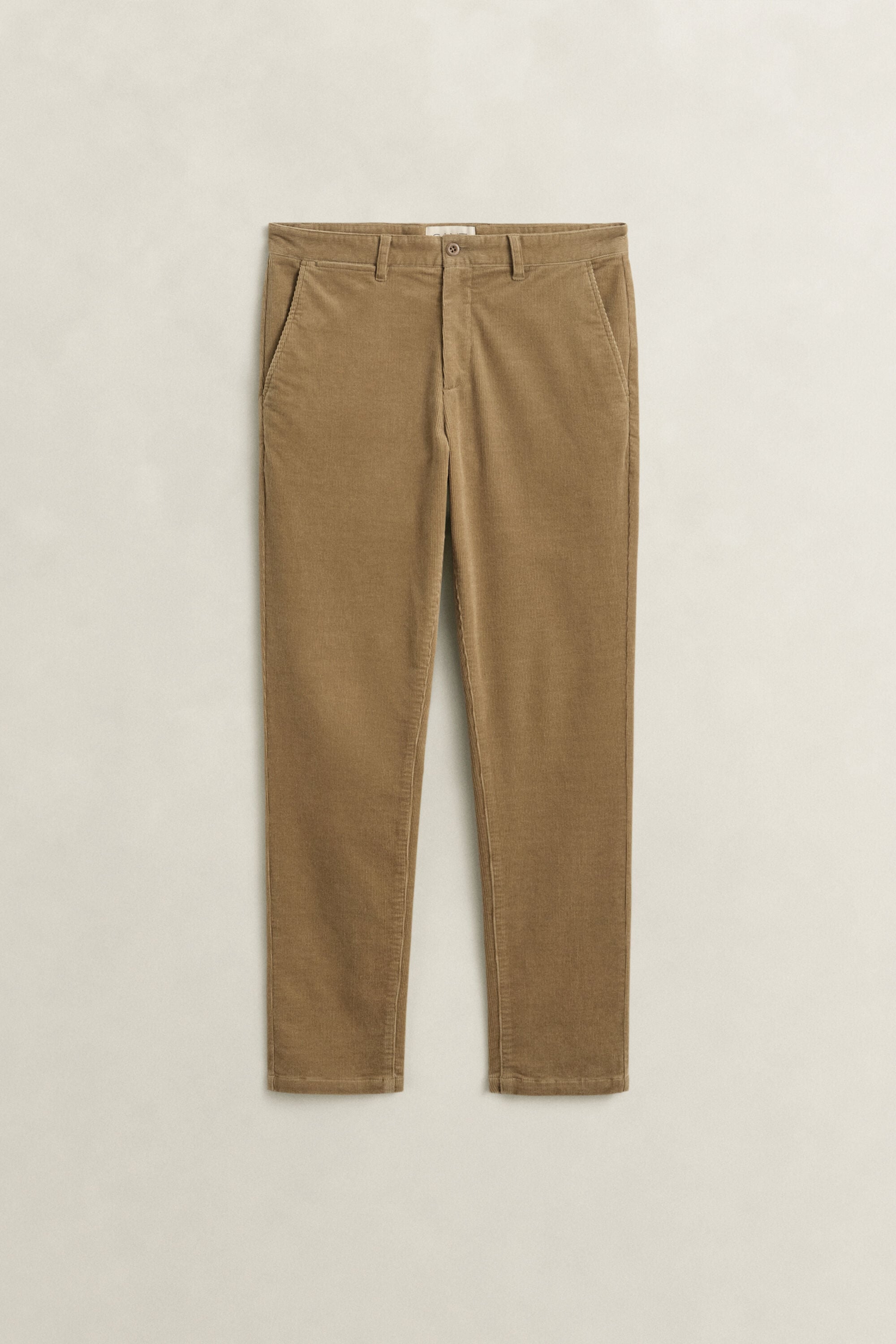 Pantalon chino slim en velours côtelé