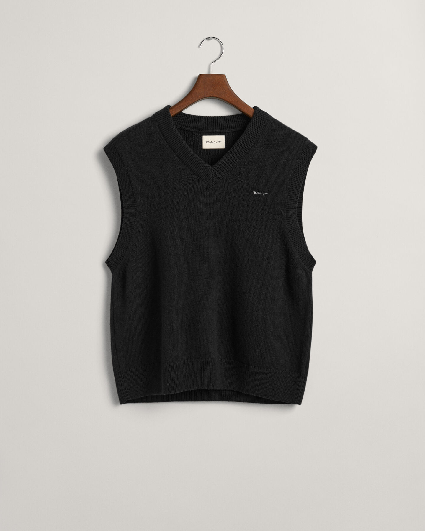 Doudoune sans manches en laine et coton