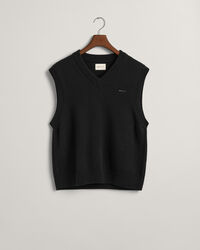 Doudoune sans manches en laine et coton