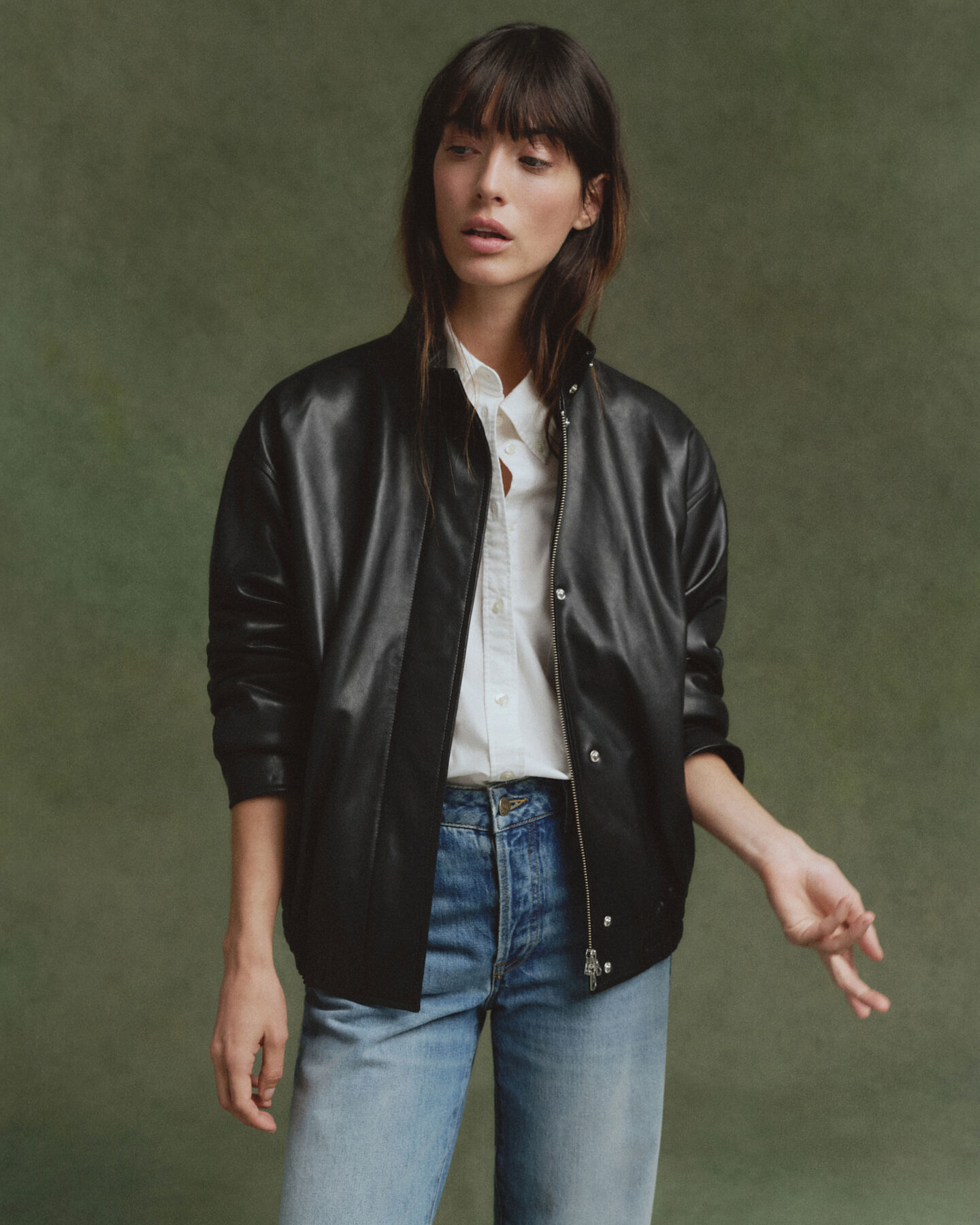 Veste Harrington en cuir