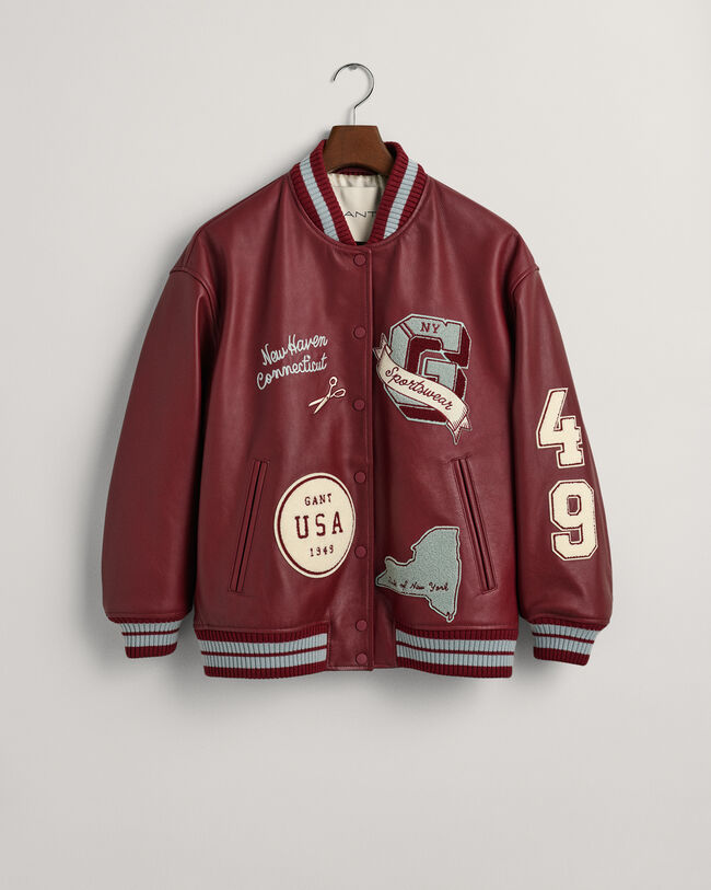 Veste en cuir GANT Varsity Jacket