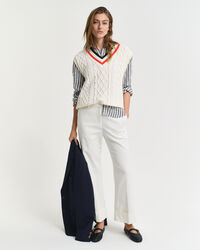 Pantalon à revers avec plis