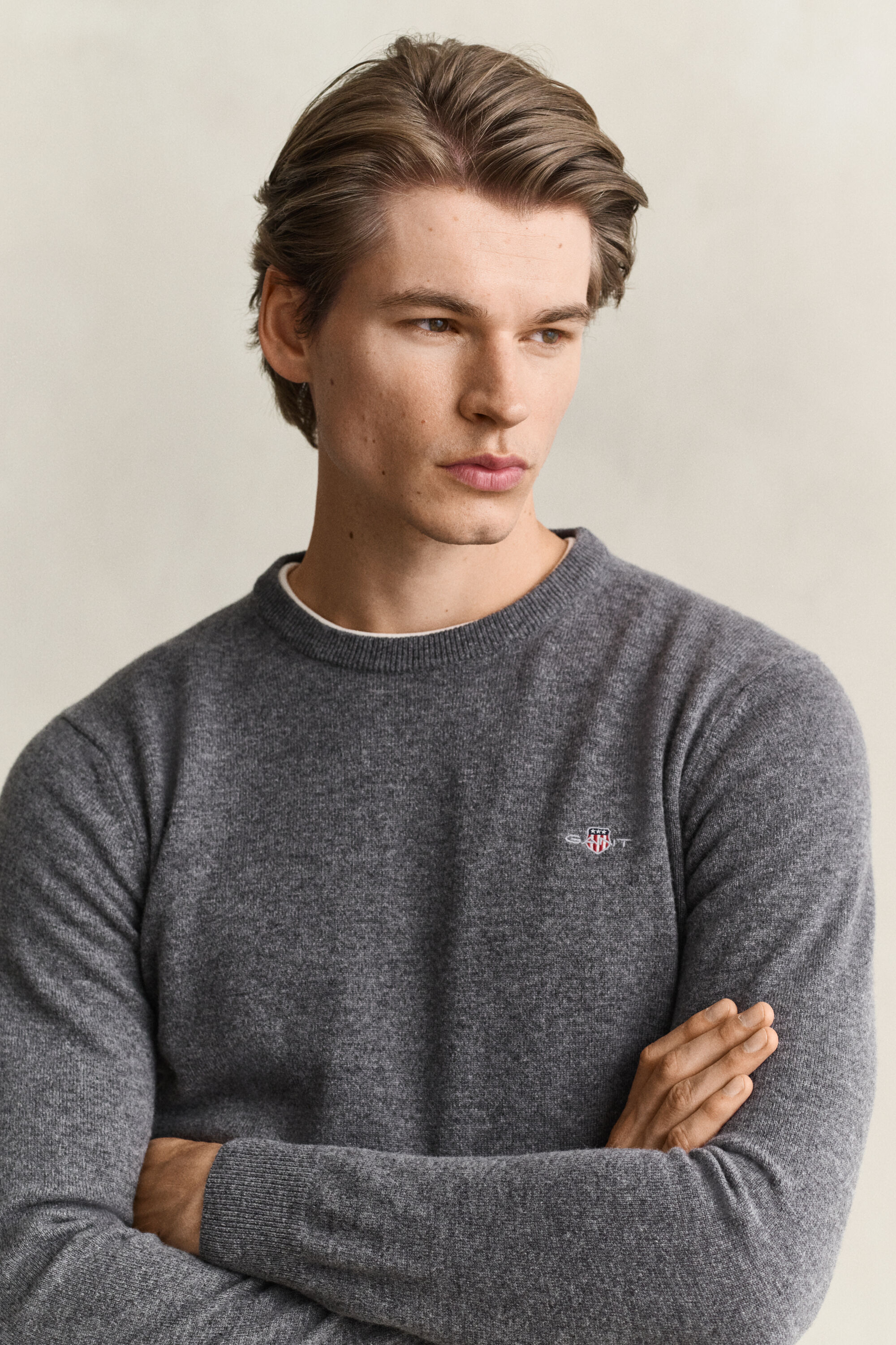 Pull col rond en laine d’agneau